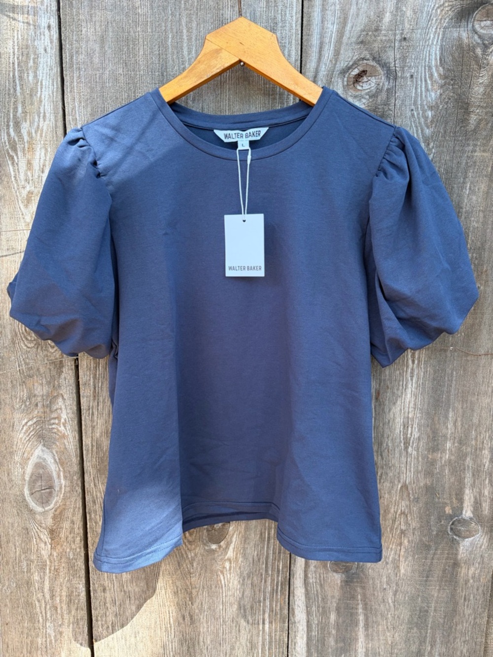 Walter Baker Blue Puff Sleeve Tee